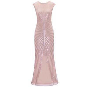 1920s Long Sequin Flapper Gown